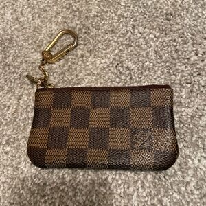 Auth Louis Vuitton Damier Ebene Pochette Cles N62658 Coin Case NS010540